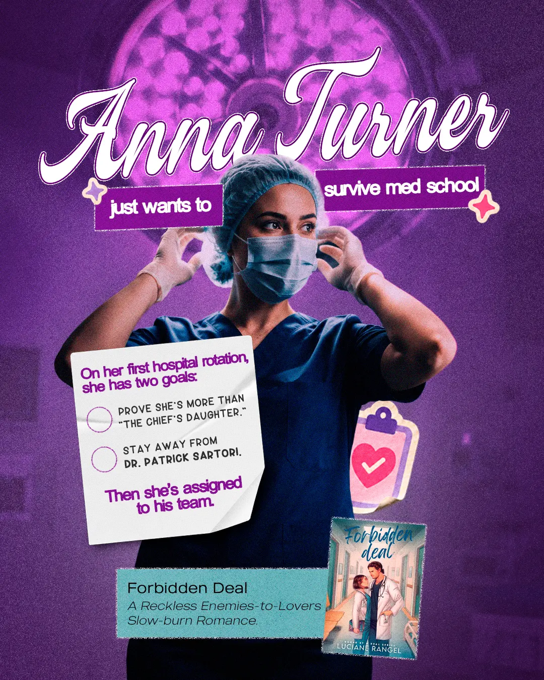 Post de apresentação da personagem Anna Turner